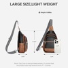 image:imageBOSTANTEN 7L Sling Bag For Women CrossBody Bags Large Cross Body Purse Vegan Leather Sling Backpack for Travel EssentialsBlack