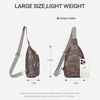 image:imageBOSTANTEN 7L Sling Bag For Women CrossBody Bags Large Cross Body Purse Vegan Leather Sling Backpack for Travel EssentialsCoffee