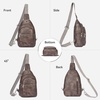 image:imageBOSTANTEN 7L Sling Bag For Women CrossBody Bags Large Cross Body Purse Vegan Leather Sling Backpack for Travel EssentialsCoffee