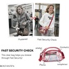 image:imageBOSTANTEN Baseball Crossbody Purses for Sport Mom Small Shoulder Bag Vegan Leather Women Handbags for EventsA01beige With Red