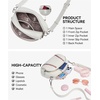 image:imageBOSTANTEN Baseball Crossbody Purses for Sport Mom Small Shoulder Bag Vegan Leather Women Handbags for EventsA01beige With Red