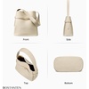 image:imageBOSTANTEN Bucket Bag Soft Vegan Leather Purses for Women Trendy Shoulder Handbags with Separate PouchBeige Apricot