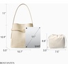 image:imageBOSTANTEN Bucket Bag Soft Vegan Leather Purses for Women Trendy Shoulder Handbags with Separate PouchBeige Apricot