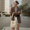 image:imageBOSTANTEN Bucket Bag Soft Vegan Leather Purses for Women Trendy Shoulder Handbags with Separate PouchBeige Apricot