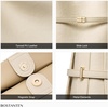 image:imageBOSTANTEN Bucket Bag Soft Vegan Leather Purses for Women Trendy Shoulder Handbags with Separate PouchBeige Apricot
