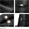 image:imageBOSTANTEN Bucket Bag Soft Vegan Leather Purses for Women Trendy Shoulder Handbags with Separate PouchBlack