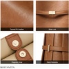 image:imageBOSTANTEN Bucket Bag Soft Vegan Leather Purses for Women Trendy Shoulder Handbags with Separate PouchBrown