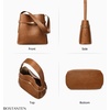 image:imageBOSTANTEN Bucket Bag Soft Vegan Leather Purses for Women Trendy Shoulder Handbags with Separate PouchBrown