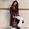 image:imageBOSTANTEN Bucket Bag Soft Vegan Leather Purses for Women Trendy Shoulder Handbags with Separate PouchDark Coffee