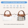 image:imageBOSTANTEN Clear Bag for Stadium Approved Crossbody Purse Handbags for Concerts Sports EventsBrown