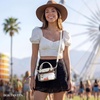 image:imageBOSTANTEN Clear Bag for Stadium Approved Crossbody Purse Handbags for Concerts Sports EventsLight Grey