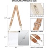 image:imageBOSTANTEN Clear Bag for Stadium Events Approved Crossbody Purse with Adjustable Strap for Concerts FestivalsBeige