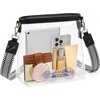 image:imageBOSTANTEN Clear Bag for Stadium Events Approved Crossbody Purse with Adjustable Strap for Concerts FestivalsBlack