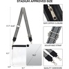 image:imageBOSTANTEN Clear Bag for Stadium Events Approved Crossbody Purse with Adjustable Strap for Concerts FestivalsBlack