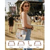 image:imageBOSTANTEN Clear Bag for Stadium Events Approved Crossbody Purse with Adjustable Strap for Concerts FestivalsBrown