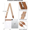 image:imageBOSTANTEN Clear Bag for Stadium Events Approved Crossbody Purse with Adjustable Strap for Concerts FestivalsBrown