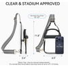 image:imageBOSTANTEN Clear Bag for Stadium Events Clear Fanny Pack Durable Crossbody Purse for Sports Concerts Travel Daily OutingsBlack