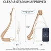 image:imageBOSTANTEN Clear Bag for Stadium Events Clear Fanny Pack Durable Crossbody Purse for Sports Concerts Travel Daily OutingsWhite