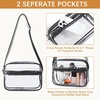 image:imageBOSTANTEN Clear Bag for Women Stadium Approved Clear Bags Crossbody Purse Trendy for Concerts Sports EventsBlackguitar Strap