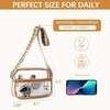 image:imageBOSTANTEN Clear Bag for Women Stadium Approved Clear Bags Crossbody Purse Trendy for Concerts Sports EventsBrownguitar Strap