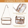 image:imageBOSTANTEN Clear Bag for Women Stadium Approved Clear Bags Crossbody Purse Trendy for Concerts Sports EventsBrownguitar Strap