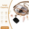 image:imageBOSTANTEN Clear Bag for Women Stadium Approved Clear Bags Crossbody Purse Trendy for Concerts Sports EventsBrownguitar Strap