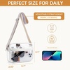 image:imageBOSTANTEN Clear Bag for Women Stadium Approved Clear Bags Crossbody Purse Trendy for Concerts Sports EventsPurpleguitar Strap