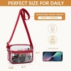 image:imageBOSTANTEN Clear Bag for Women Stadium Approved Clear Bags Crossbody Purse Trendy for Concerts Sports EventsRed