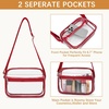 image:imageBOSTANTEN Clear Bag for Women Stadium Approved Clear Bags Crossbody Purse Trendy for Concerts Sports EventsRed