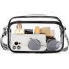 image:imageBOSTANTEN Clear Bag for Women Stadium Approved Clear Bags Crossbody Purse Trendy for Concerts Sports EventsZ01black