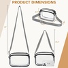 image:imageBOSTANTEN Clear Bag for Women Stadium Approved Clear Bags Crossbody Purse Trendy for Concerts Sports EventsZ01black