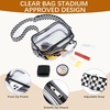image:imageBOSTANTEN Clear Bag for Women Stadium Approved Clear Bags Crossbody Purse Trendy for Concerts Sports EventsZ03checkered Pattern