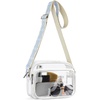 image:imageBOSTANTEN Clear Bag for Women Stadium Approved Clear Bags Crossbody Purse Trendy for Concerts Sports EventsZ06whiteblue