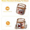 image:imageBOSTANTEN Clear Bag for Women Stadium Approved Clear Bags Crossbody Purse Trendy for Concerts Sports EventsZ10brown Cable Hole