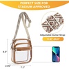 image:imageBOSTANTEN Clear Bag for Women Stadium Approved Clear Bags Crossbody Purse Trendy for Concerts Sports EventsZ10brown Cable Hole