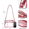image:imageBOSTANTEN Clear Bag for Women Stadium Approved Clear Bags Crossbody Purse Trendy for Concerts Sports EventsZb01red