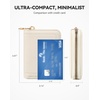 image:imageBOSTANTEN Credit Card Holder RFID Leather Small Wallets Woman Accordion Zipper Card Wallet BeigeBeige
