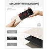 image:imageBOSTANTEN Credit Card Holder RFID Leather Small Wallets Woman Accordion Zipper Card Wallet BeigeBeige