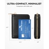 image:imageBOSTANTEN Credit Card Holder RFID Leather Small Wallets Woman Accordion Zipper Card Wallet BeigeBlack
