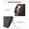 image:imageBOSTANTEN Credit Card Holder RFID Leather Small Wallets Woman Accordion Zipper Card Wallet BeigeBlack