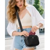 image:imageBOSTANTEN Credit Card Holder RFID Leather Small Wallets Woman Accordion Zipper Card Wallet BeigeWine Red