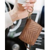 image:imageBOSTANTEN Credit Card Holder Wallet RFID Blocking Leather Small Wallet for Women Zipper Keychain Wallet with Wristlet BlackBrown