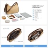image:imageBOSTANTEN Crescent Shoulder Bag DualTexture Vegan Leather Purses for Women Retro Cross body handbag with Detachable StrapApricot With Coffee