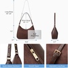 image:imageBOSTANTEN Crescent Shoulder Bag DualTexture Vegan Leather Purses for Women Retro Cross body handbag with Detachable StrapCoffee