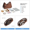 image:imageBOSTANTEN Crescent Shoulder Bag DualTexture Vegan Leather Purses for Women Retro Cross body handbag with Detachable StrapCoffee With Brown