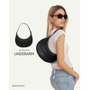 image:imageBOSTANTEN Crescent Shoulder Bag Vegan Leather Purses for Women Trendy Crossbody Clutch Hobo Handbag Adjustable StrapSmall Black 945x276x531