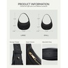 image:imageBOSTANTEN Crescent Shoulder Bag Vegan Leather Purses for Women Trendy Crossbody Clutch Hobo Handbag Adjustable StrapSmall Black 945x276x531