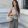 image:imageBOSTANTEN Crescent Shoulder Bag Vegan Leather Purses for Women Trendy Crossbody Clutch Hobo Handbag Adjustable StrapSmall Khaki 945x276x531