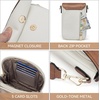 image:imageBOSTANTEN Crossbody Bags for Women Cell Phone Purse Leather Wallet Handbags with Card SlotsA01beige With Brown