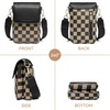image:imageBOSTANTEN Crossbody Bags for Women Cell Phone Purse Leather Wallet Handbags with Card SlotsA09checkered Black With Coffee